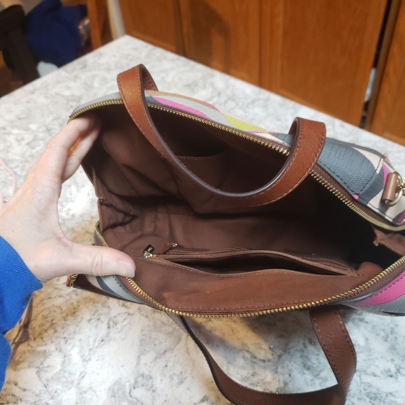 Fossil Sydney satchel pink multi - Picture 4 of 6